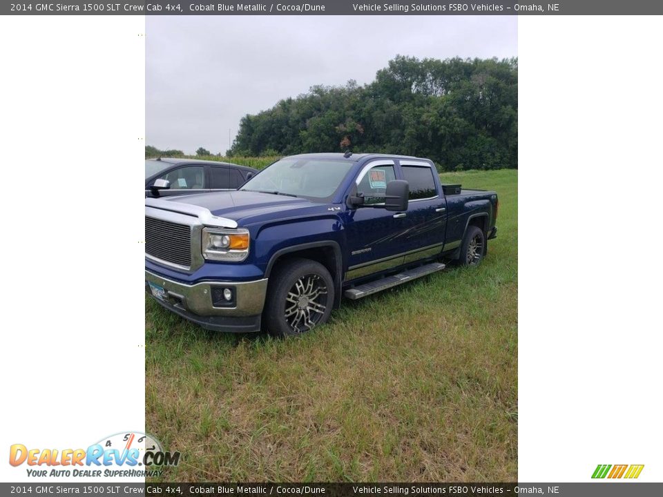 2014 GMC Sierra 1500 SLT Crew Cab 4x4 Cobalt Blue Metallic / Cocoa/Dune Photo #1