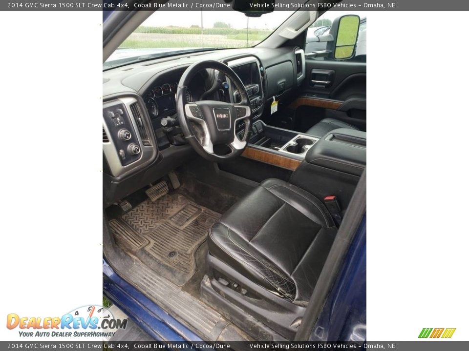 2014 GMC Sierra 1500 SLT Crew Cab 4x4 Cobalt Blue Metallic / Cocoa/Dune Photo #3