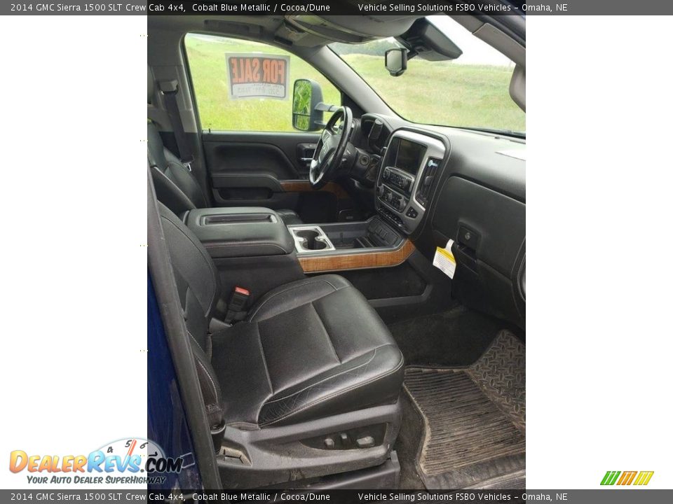 2014 GMC Sierra 1500 SLT Crew Cab 4x4 Cobalt Blue Metallic / Cocoa/Dune Photo #4