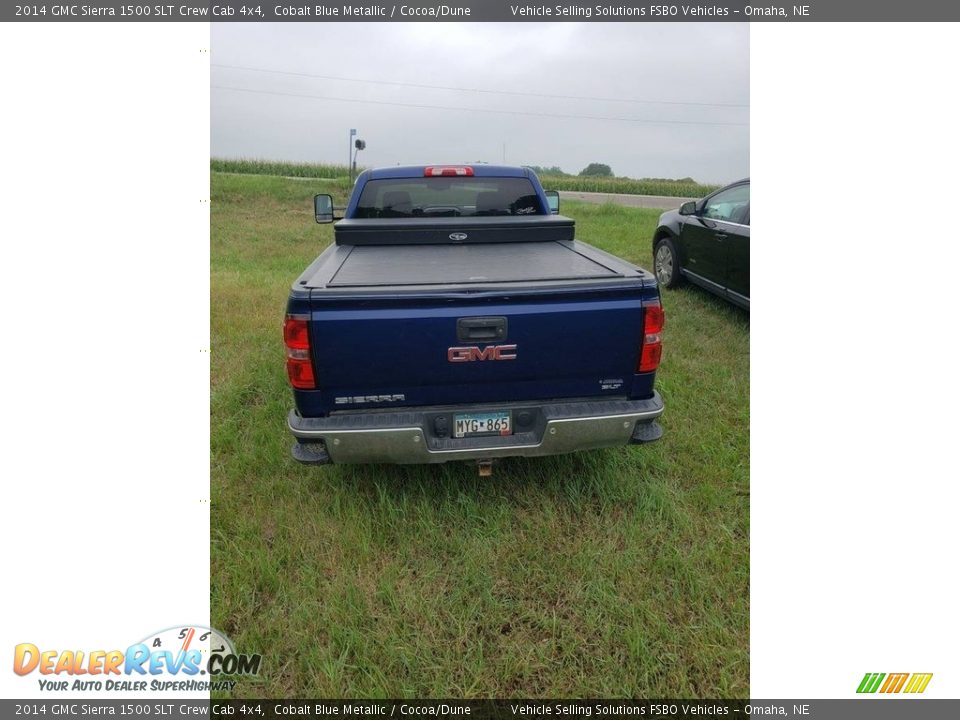 2014 GMC Sierra 1500 SLT Crew Cab 4x4 Cobalt Blue Metallic / Cocoa/Dune Photo #6