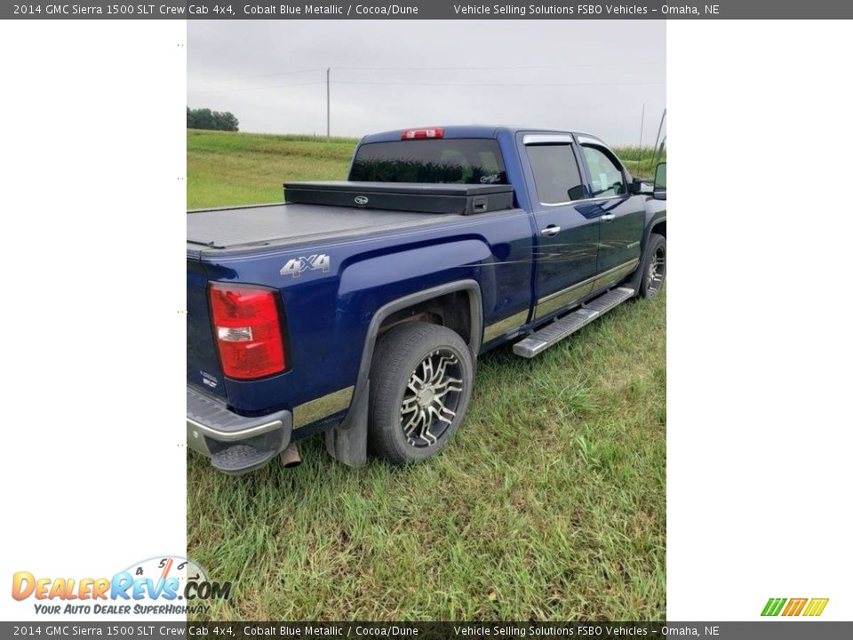 2014 GMC Sierra 1500 SLT Crew Cab 4x4 Cobalt Blue Metallic / Cocoa/Dune Photo #10