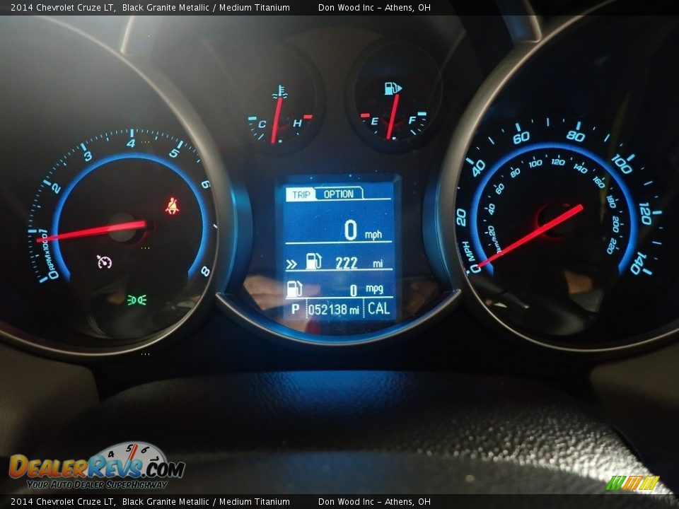2014 Chevrolet Cruze LT Black Granite Metallic / Medium Titanium Photo #27