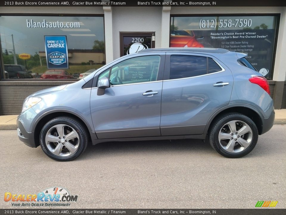 2013 Buick Encore Convenience AWD Glacier Blue Metallic / Titanium Photo #1