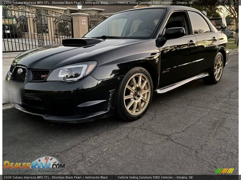 2006 Subaru Impreza WRX STi Obsidian Black Pearl / Anthracite Black Photo #1