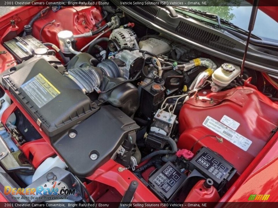 2001 Chevrolet Camaro Convertible Bright Rally Red / Ebony Photo #6