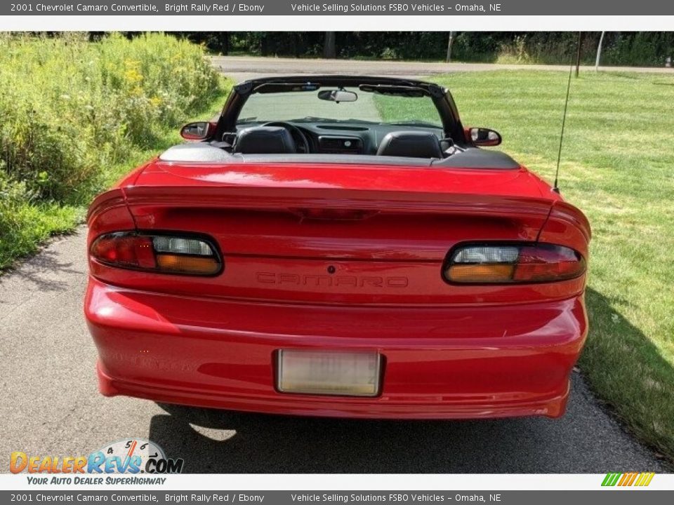 2001 Chevrolet Camaro Convertible Bright Rally Red / Ebony Photo #7