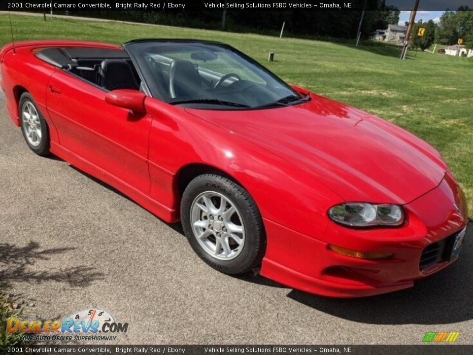 2001 Chevrolet Camaro Convertible Bright Rally Red / Ebony Photo #10