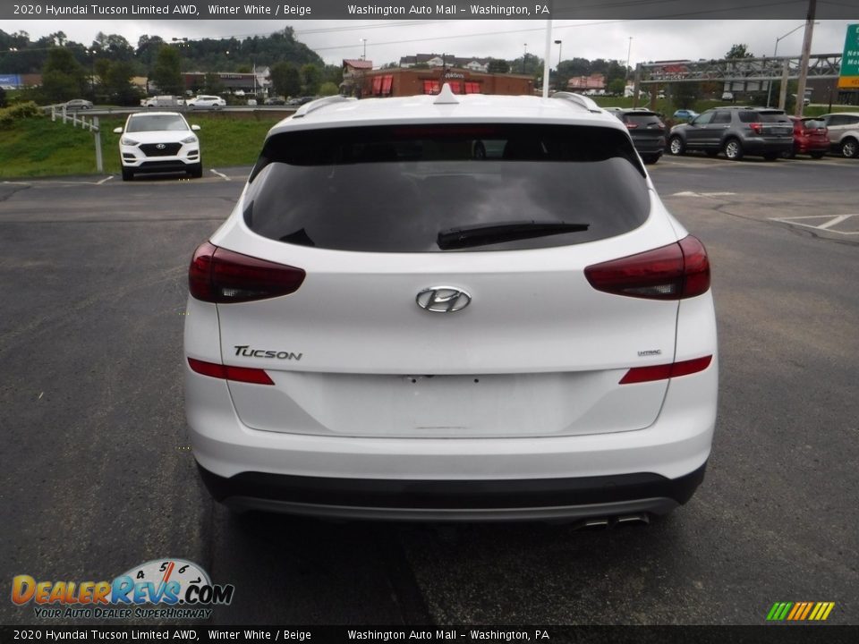 2020 Hyundai Tucson Limited AWD Winter White / Beige Photo #7