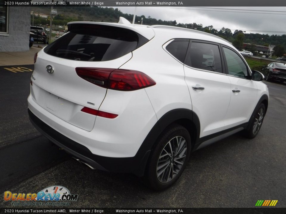 2020 Hyundai Tucson Limited AWD Winter White / Beige Photo #8