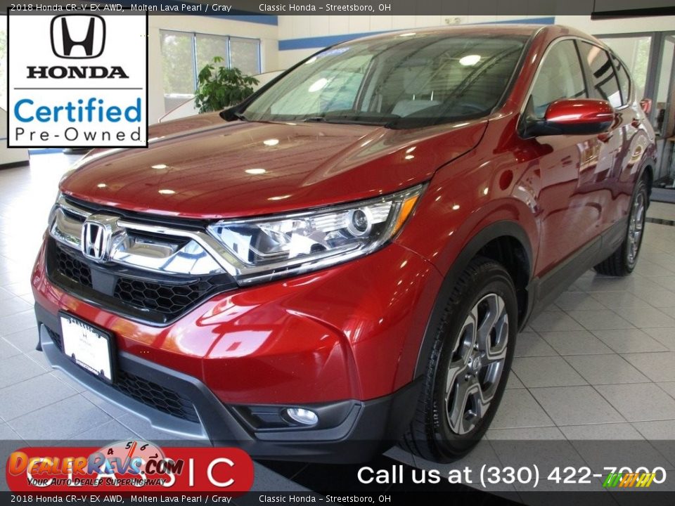 2018 Honda CR-V EX AWD Molten Lava Pearl / Gray Photo #1