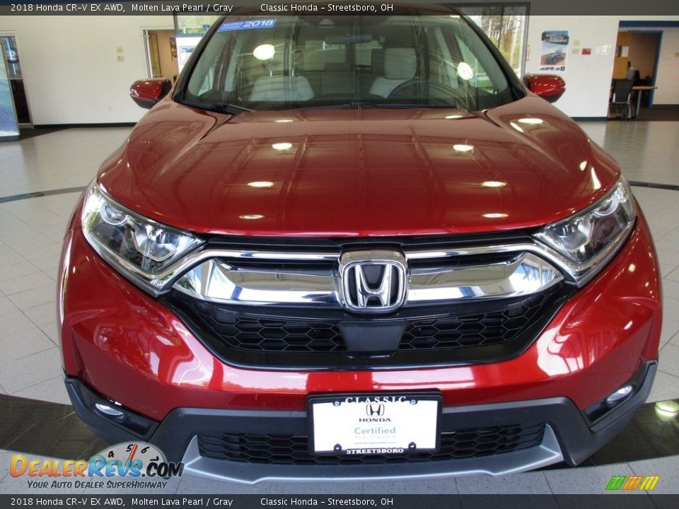 2018 Honda CR-V EX AWD Molten Lava Pearl / Gray Photo #2