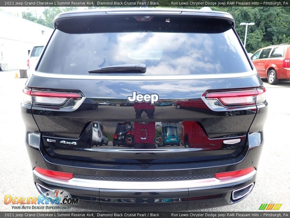 2021 Jeep Grand Cherokee L Summit Reserve 4x4 Diamond Black Crystal Pearl / Black Photo #4