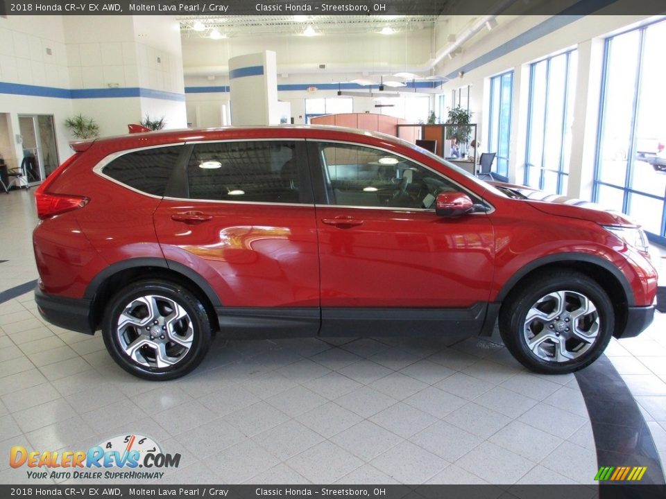 2018 Honda CR-V EX AWD Molten Lava Pearl / Gray Photo #3