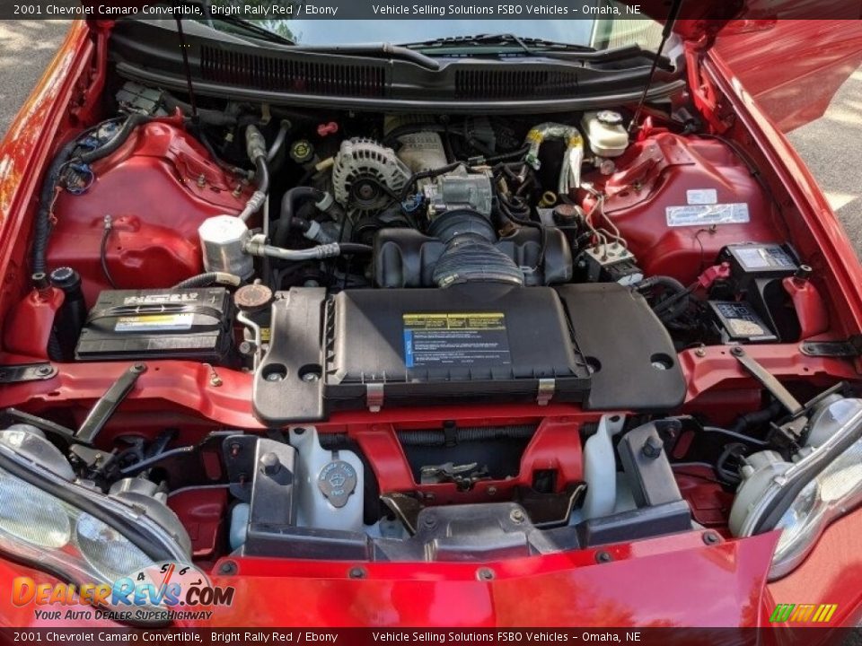 2001 Chevrolet Camaro Convertible Bright Rally Red / Ebony Photo #23