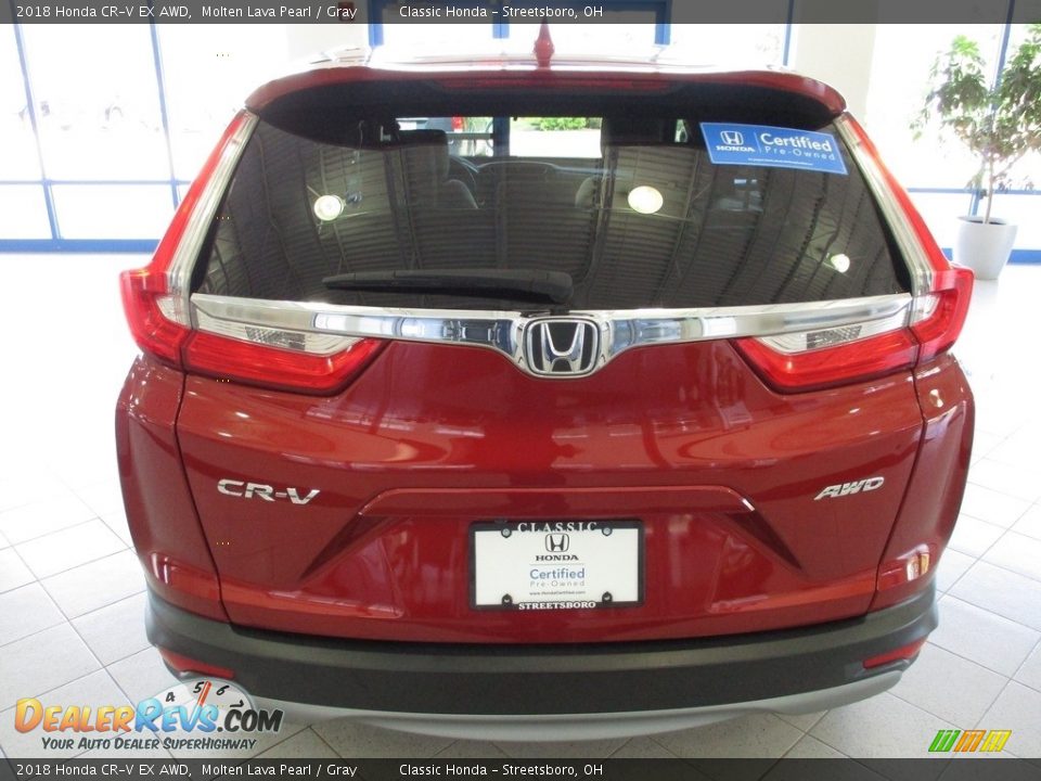 2018 Honda CR-V EX AWD Molten Lava Pearl / Gray Photo #6