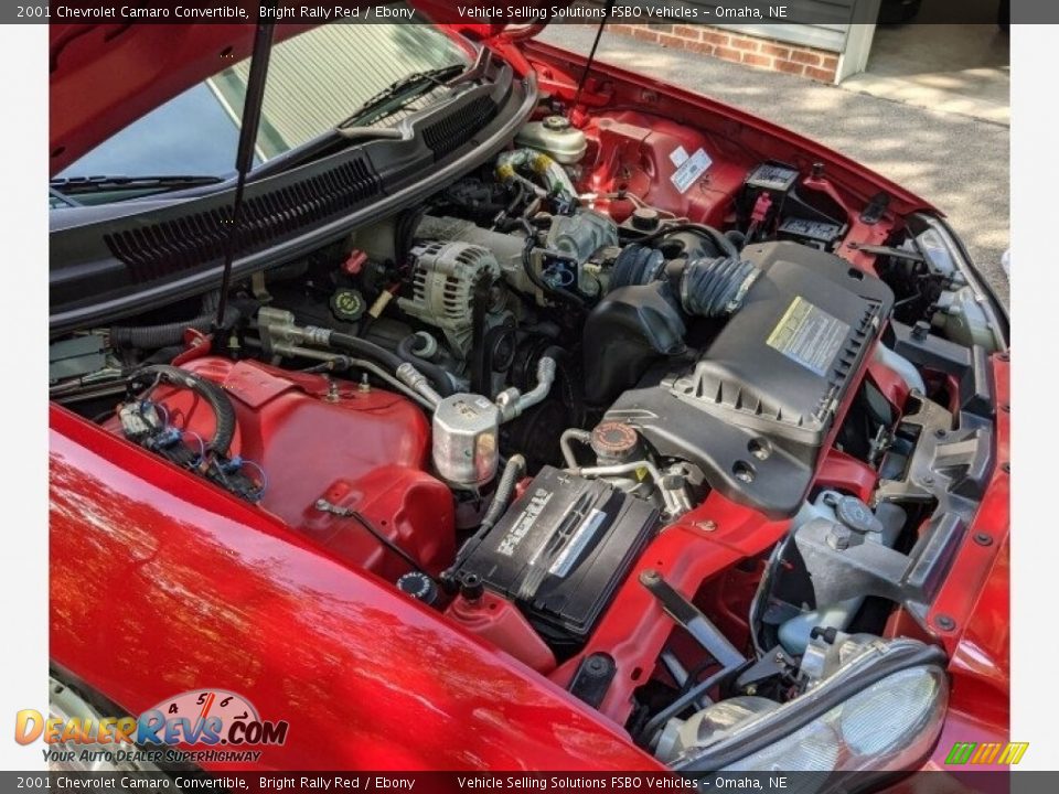 2001 Chevrolet Camaro Convertible Bright Rally Red / Ebony Photo #24