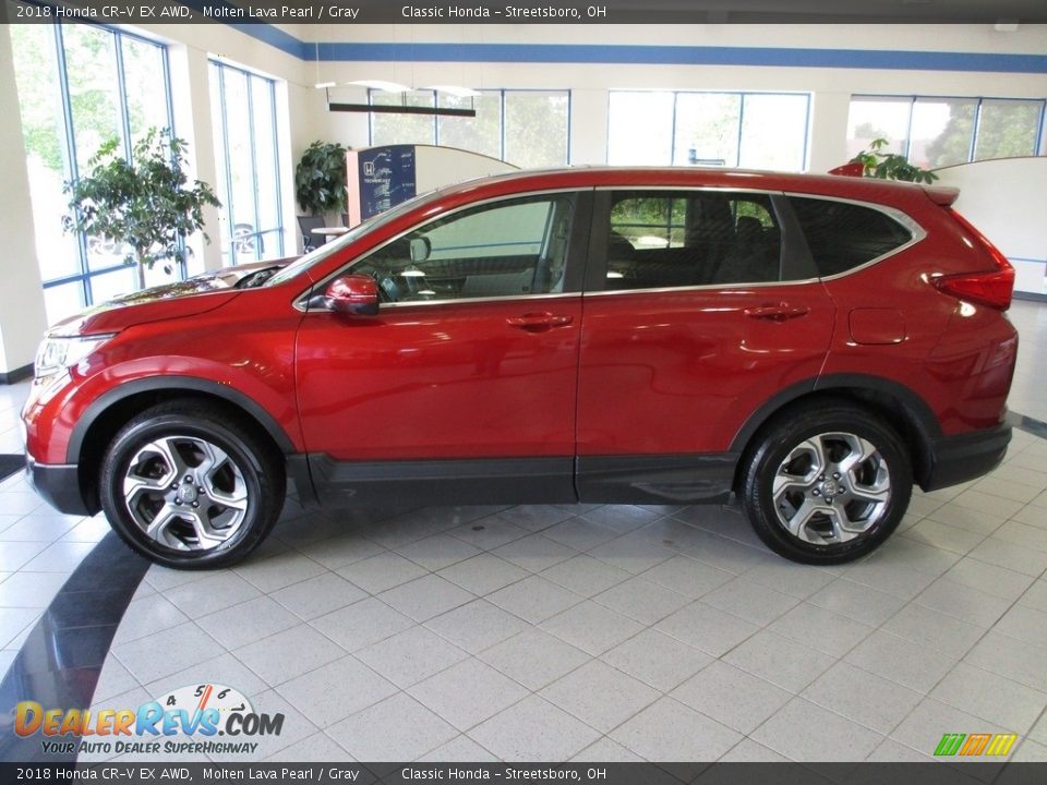 2018 Honda CR-V EX AWD Molten Lava Pearl / Gray Photo #7