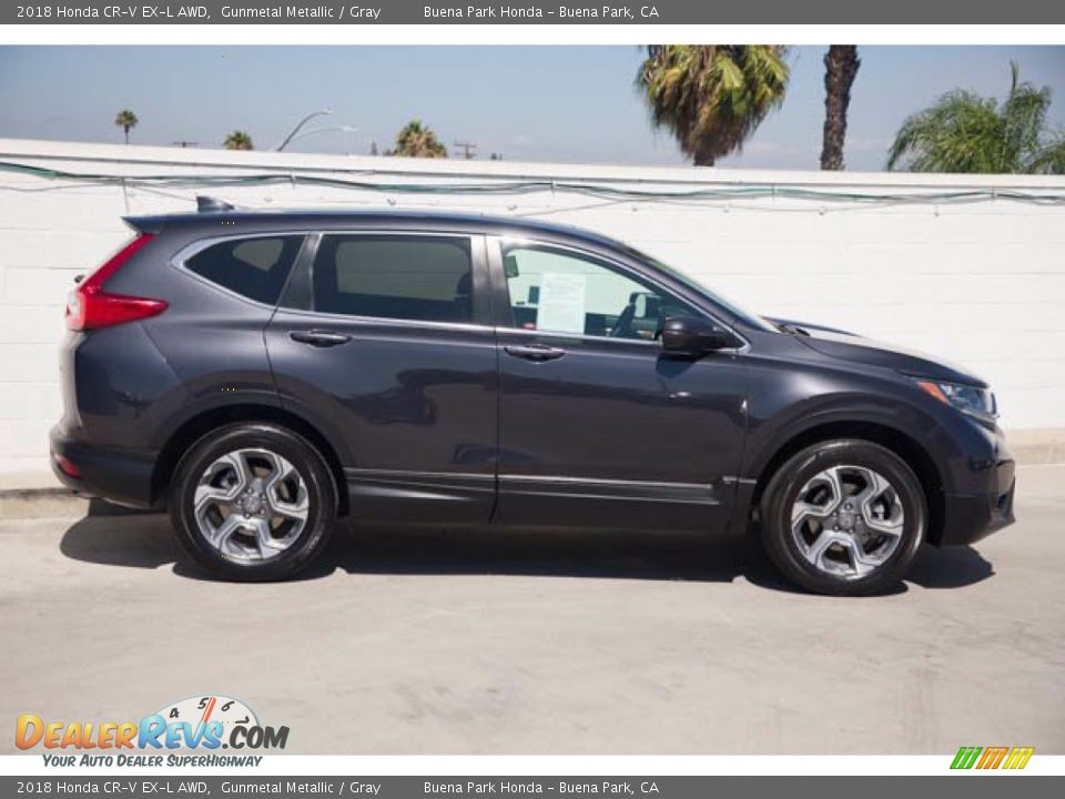 2018 Honda CR-V EX-L AWD Gunmetal Metallic / Gray Photo #10