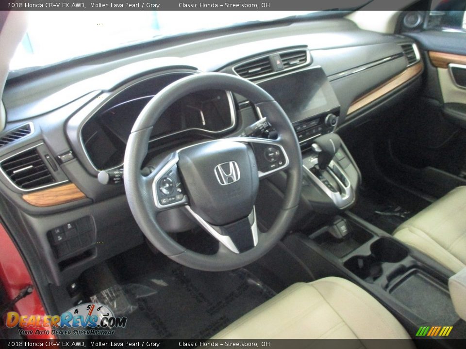 2018 Honda CR-V EX AWD Molten Lava Pearl / Gray Photo #22