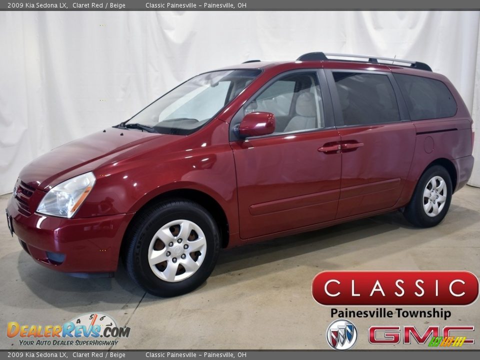 2009 Kia Sedona LX Claret Red / Beige Photo #1