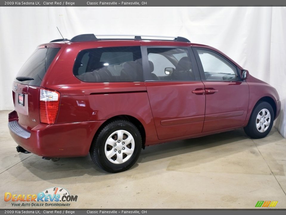 2009 Kia Sedona LX Claret Red / Beige Photo #2