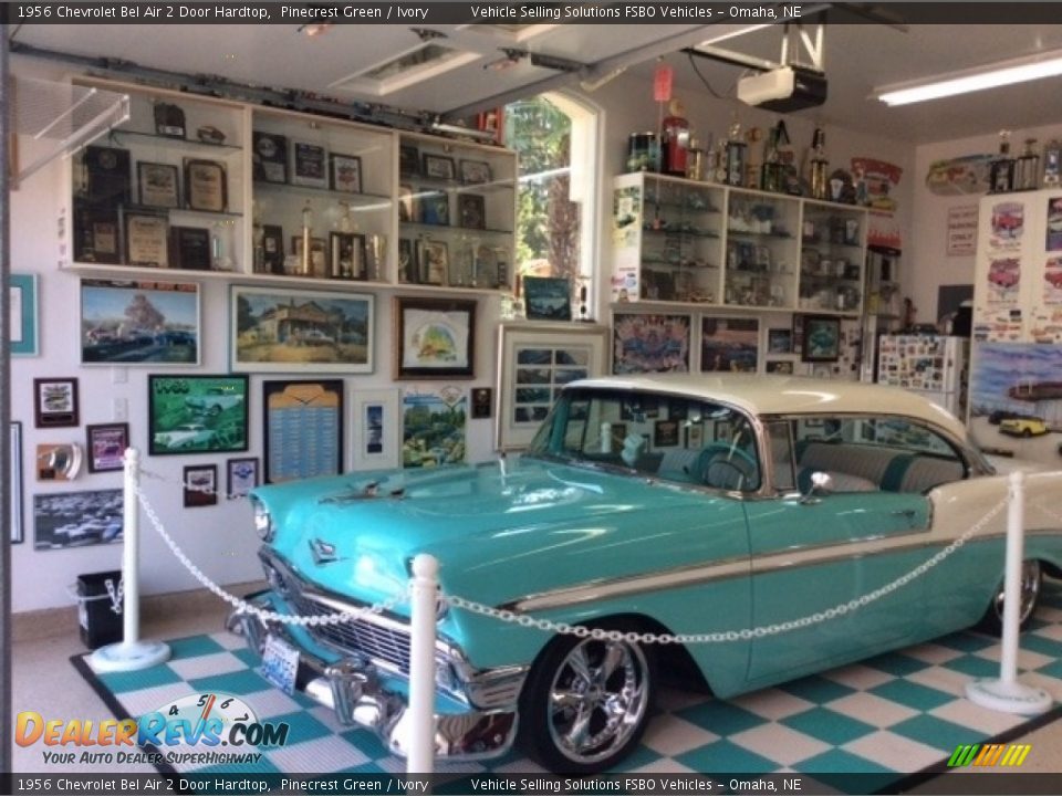 1956 Chevrolet Bel Air 2 Door Hardtop Pinecrest Green / Ivory Photo #2