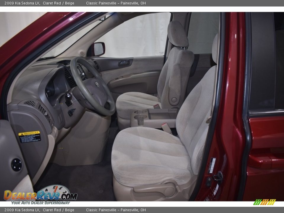 2009 Kia Sedona LX Claret Red / Beige Photo #6