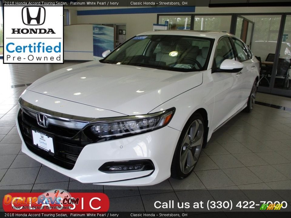 2018 Honda Accord Touring Sedan Platinum White Pearl / Ivory Photo #1