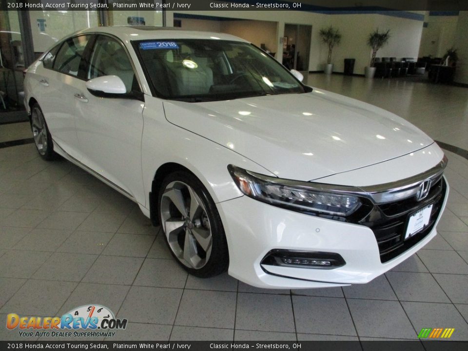 2018 Honda Accord Touring Sedan Platinum White Pearl / Ivory Photo #3