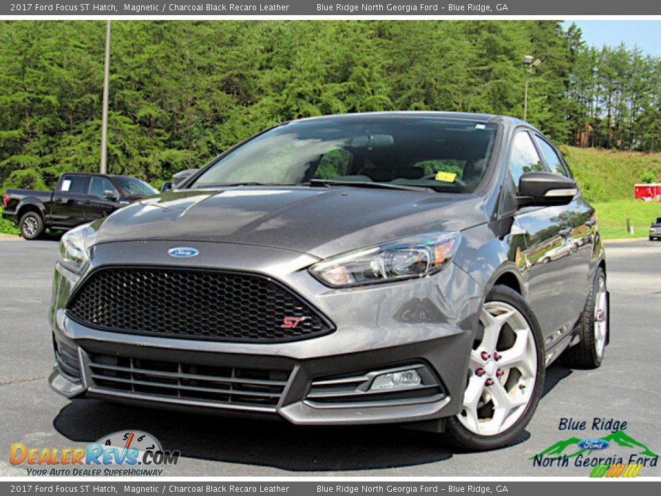 2017 Ford Focus ST Hatch Magnetic / Charcoal Black Recaro Leather Photo #1