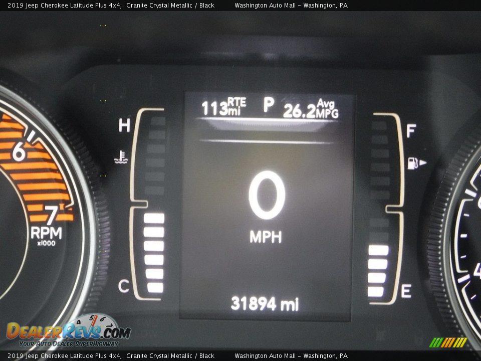 2019 Jeep Cherokee Latitude Plus 4x4 Granite Crystal Metallic / Black Photo #30