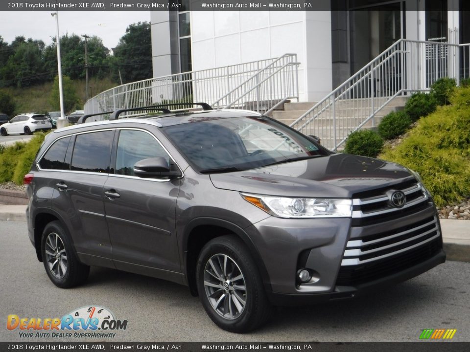 2018 Toyota Highlander XLE AWD Predawn Gray Mica / Ash Photo #1