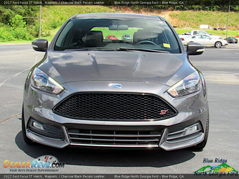 2017 Ford Focus ST Hatch Magnetic / Charcoal Black Recaro Leather Photo #8