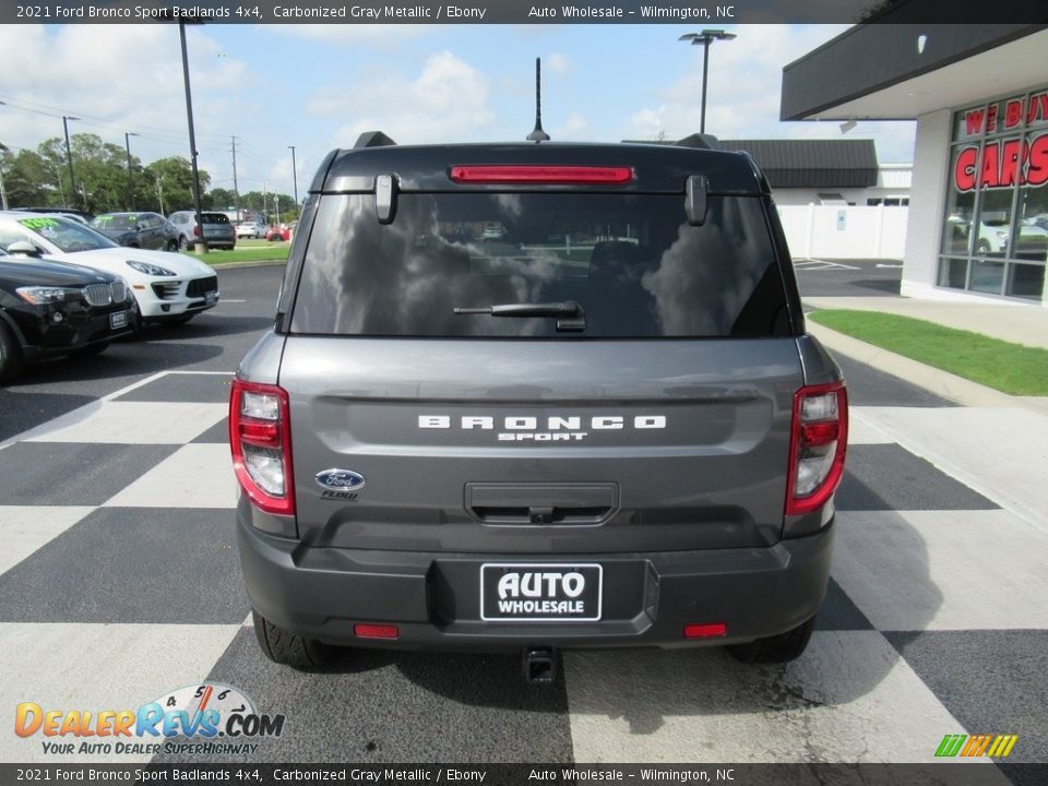 2021 Ford Bronco Sport Badlands 4x4 Carbonized Gray Metallic / Ebony Photo #4