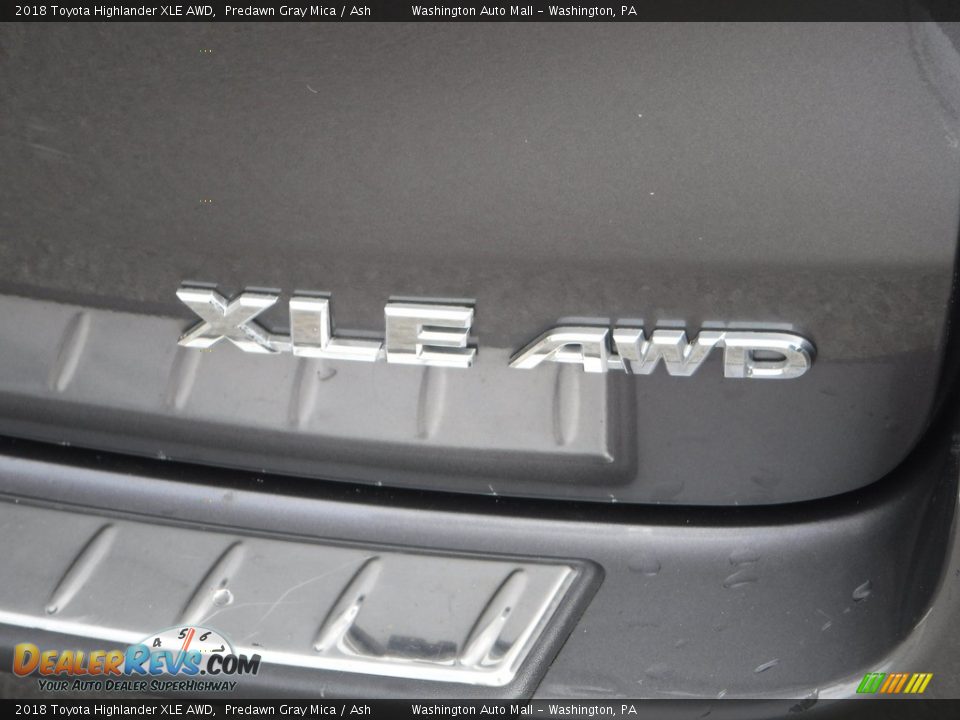 2018 Toyota Highlander XLE AWD Predawn Gray Mica / Ash Photo #17