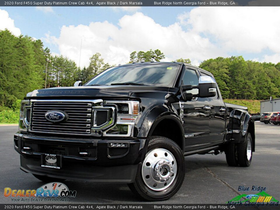 2020 Ford F450 Super Duty Platinum Crew Cab 4x4 Agate Black / Dark Marsala Photo #1