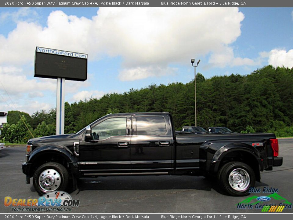 2020 Ford F450 Super Duty Platinum Crew Cab 4x4 Agate Black / Dark Marsala Photo #2