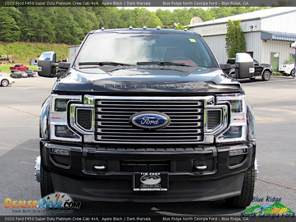 2020 Ford F450 Super Duty Platinum Crew Cab 4x4 Agate Black / Dark Marsala Photo #5