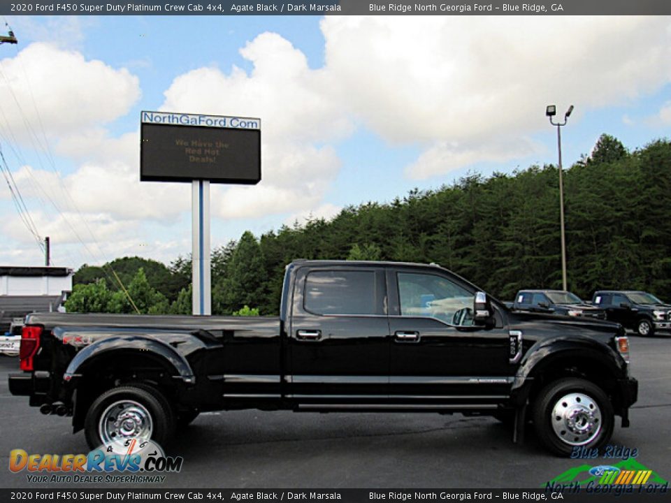 2020 Ford F450 Super Duty Platinum Crew Cab 4x4 Agate Black / Dark Marsala Photo #7