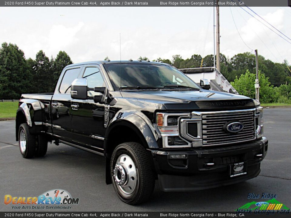 2020 Ford F450 Super Duty Platinum Crew Cab 4x4 Agate Black / Dark Marsala Photo #8