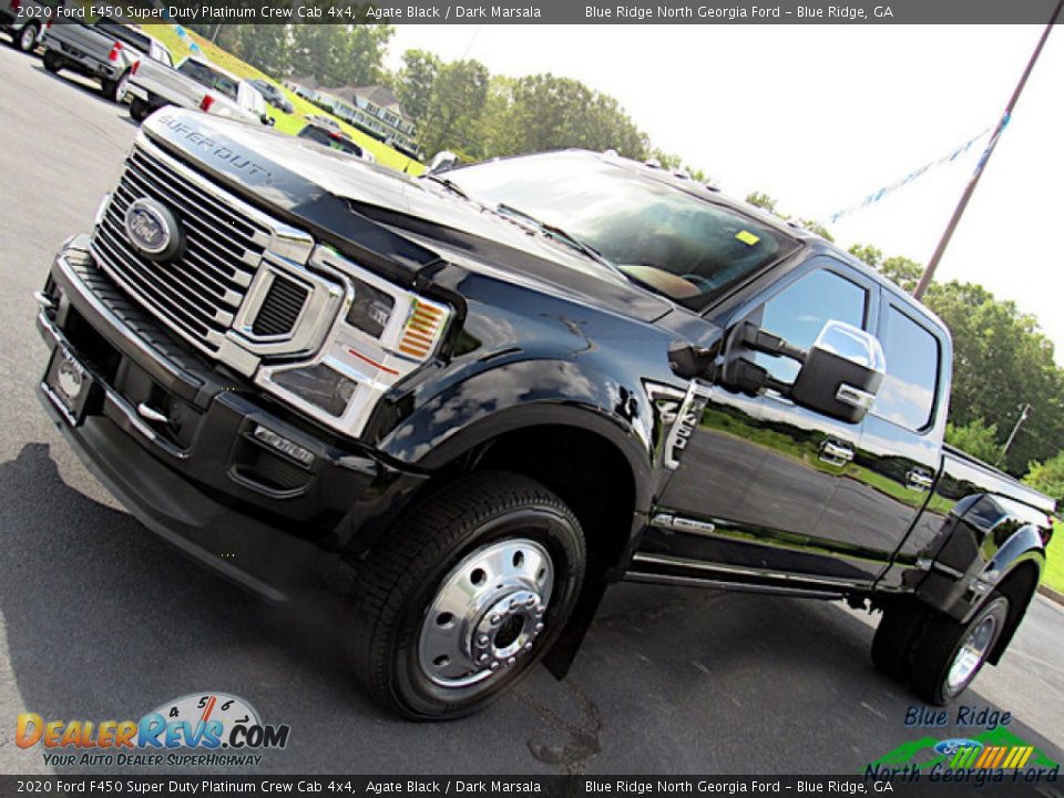 2020 Ford F450 Super Duty Platinum Crew Cab 4x4 Agate Black / Dark Marsala Photo #34