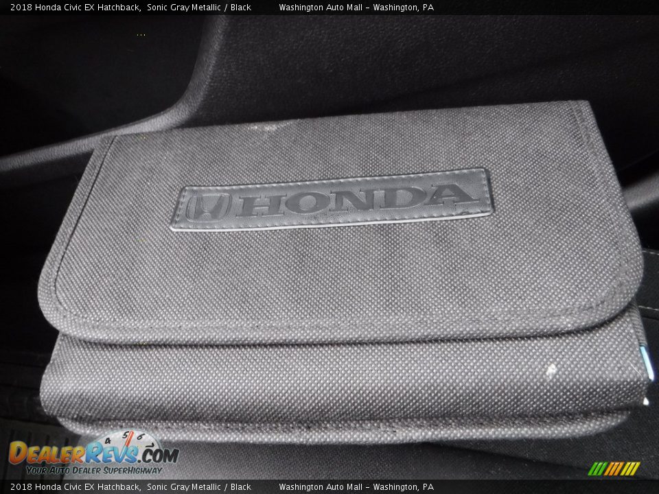 2018 Honda Civic EX Hatchback Sonic Gray Metallic / Black Photo #24