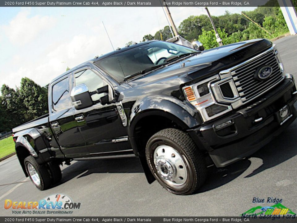 2020 Ford F450 Super Duty Platinum Crew Cab 4x4 Agate Black / Dark Marsala Photo #35