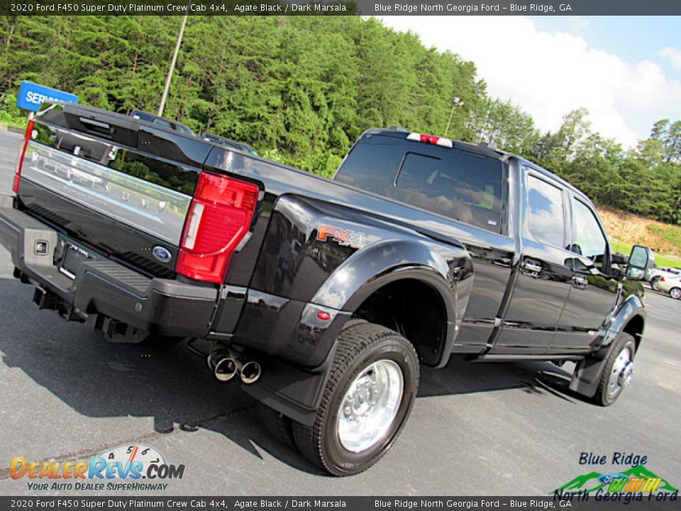 2020 Ford F450 Super Duty Platinum Crew Cab 4x4 Agate Black / Dark Marsala Photo #36