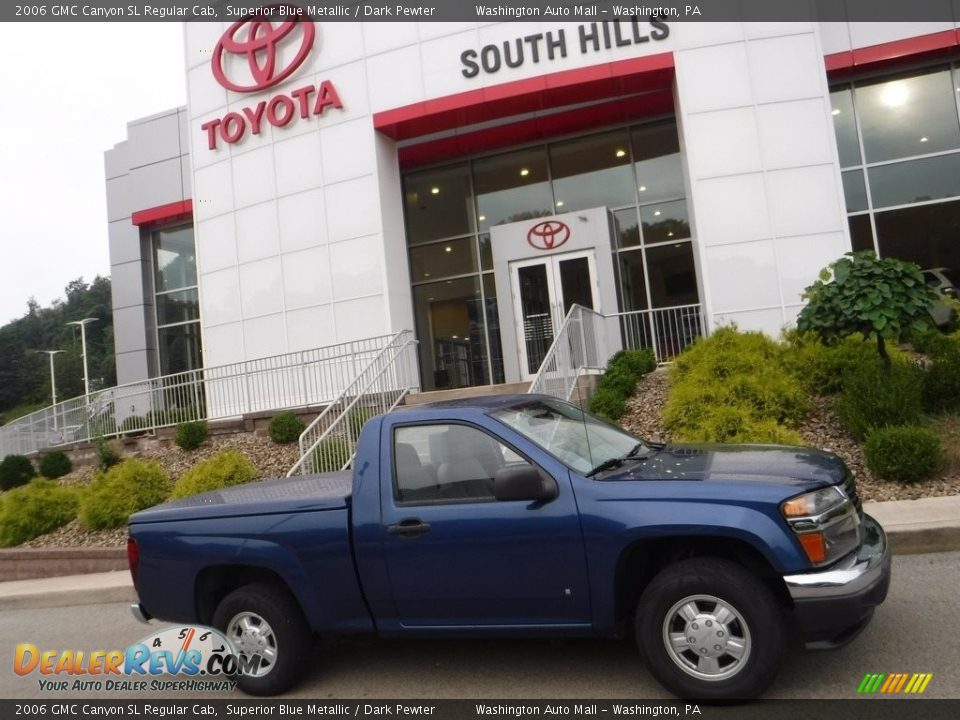 2006 GMC Canyon SL Regular Cab Superior Blue Metallic / Dark Pewter Photo #4