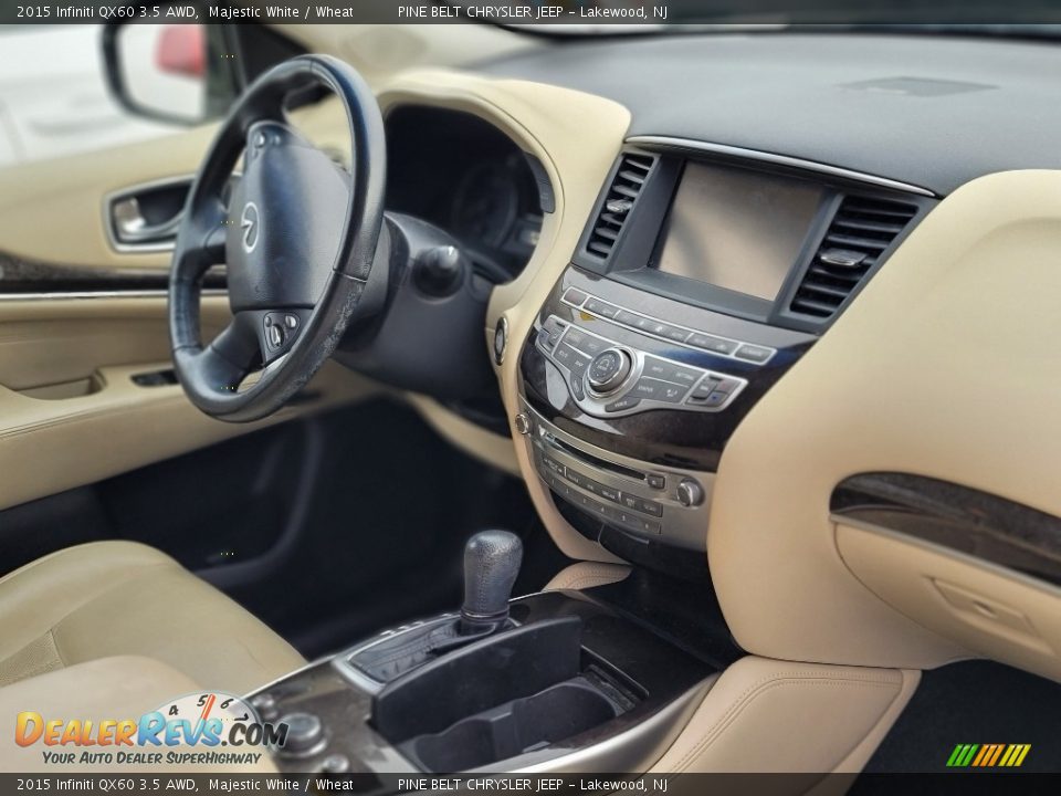 2015 Infiniti QX60 3.5 AWD Majestic White / Wheat Photo #2