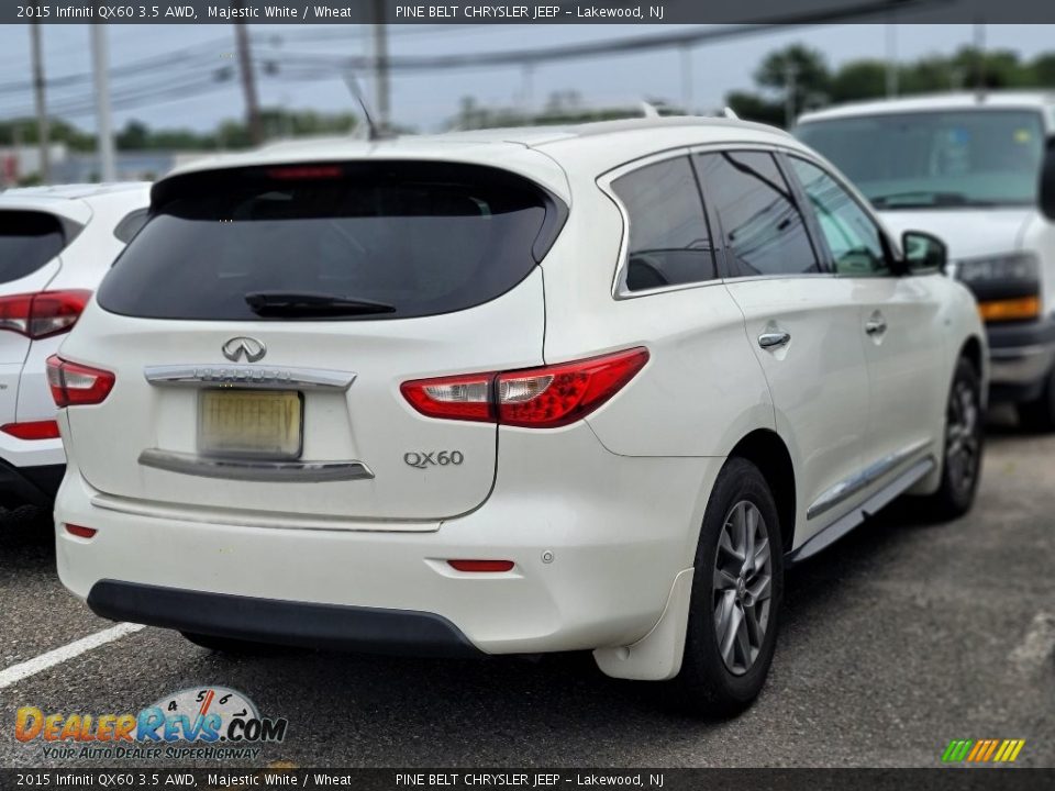 2015 Infiniti QX60 3.5 AWD Majestic White / Wheat Photo #3