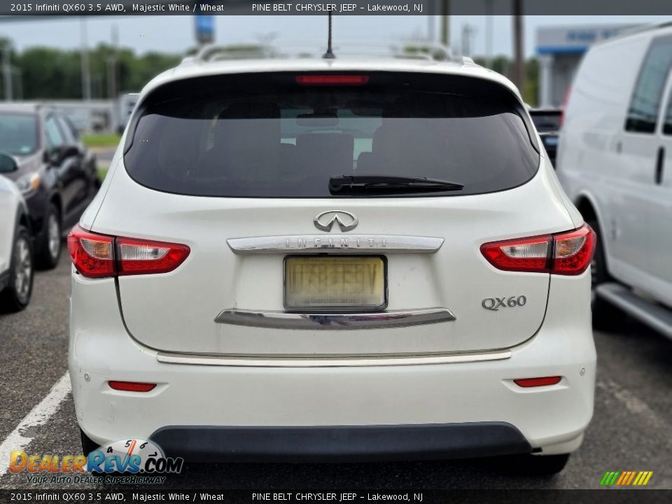 2015 Infiniti QX60 3.5 AWD Majestic White / Wheat Photo #4