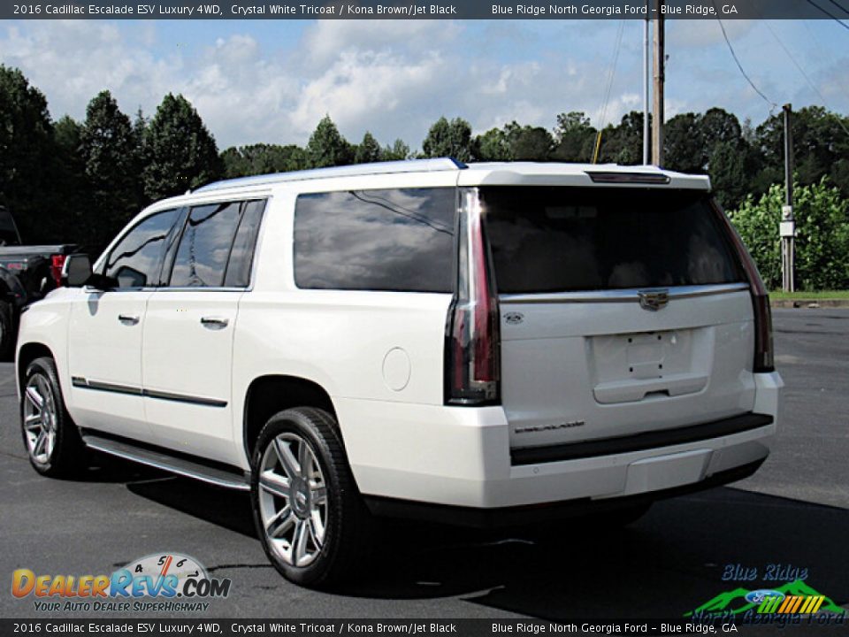 2016 Cadillac Escalade ESV Luxury 4WD Crystal White Tricoat / Kona Brown/Jet Black Photo #3