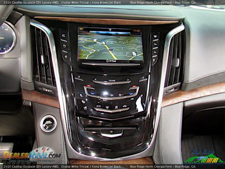 2016 Cadillac Escalade ESV Luxury 4WD Crystal White Tricoat / Kona Brown/Jet Black Photo #18